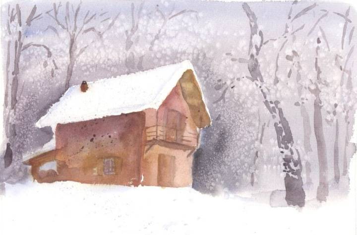 chalet dans la foret par Regis 